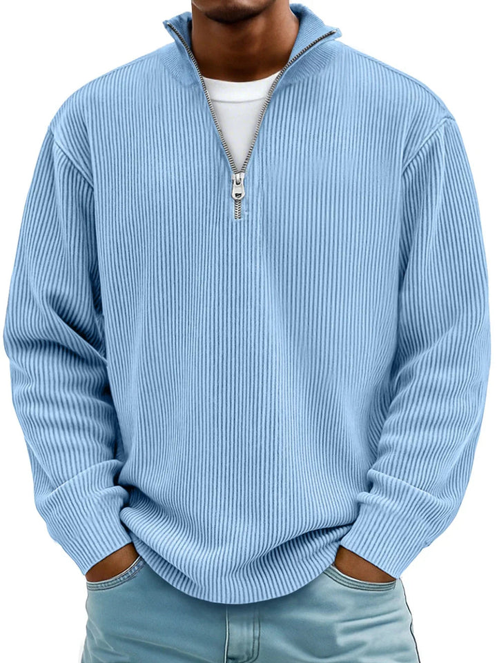 Ephraim | Maglione a righe con maniche lunghe e zip frontale