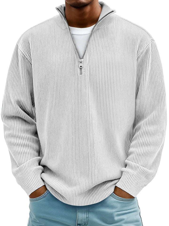Ephraim | Maglione a righe con maniche lunghe e zip frontale