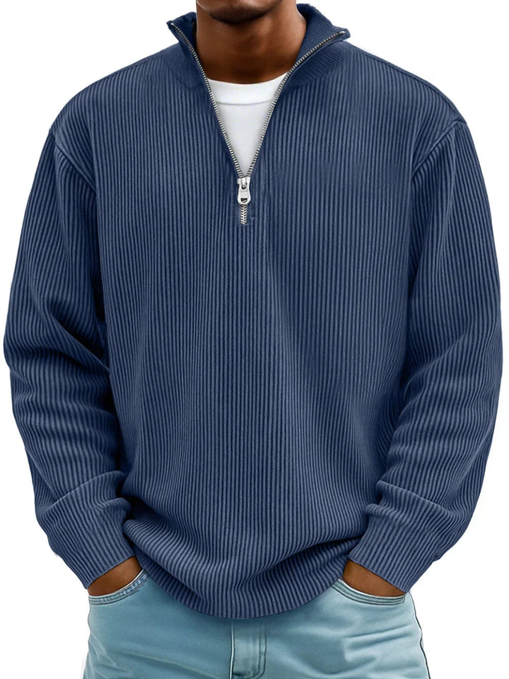 Ephraim | Maglione a righe con maniche lunghe e zip frontale