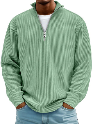 Ephraim | Maglione a righe con maniche lunghe e zip frontale