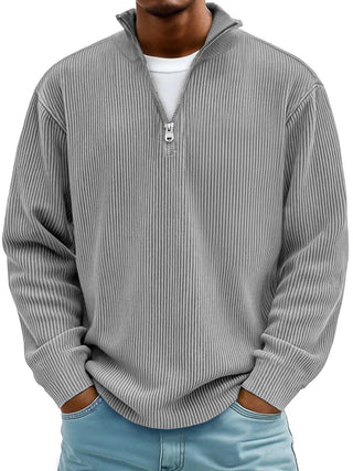 Ephraim | Maglione a righe con maniche lunghe e zip frontale