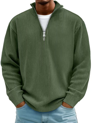 Ephraim | Maglione a righe con maniche lunghe e zip frontale