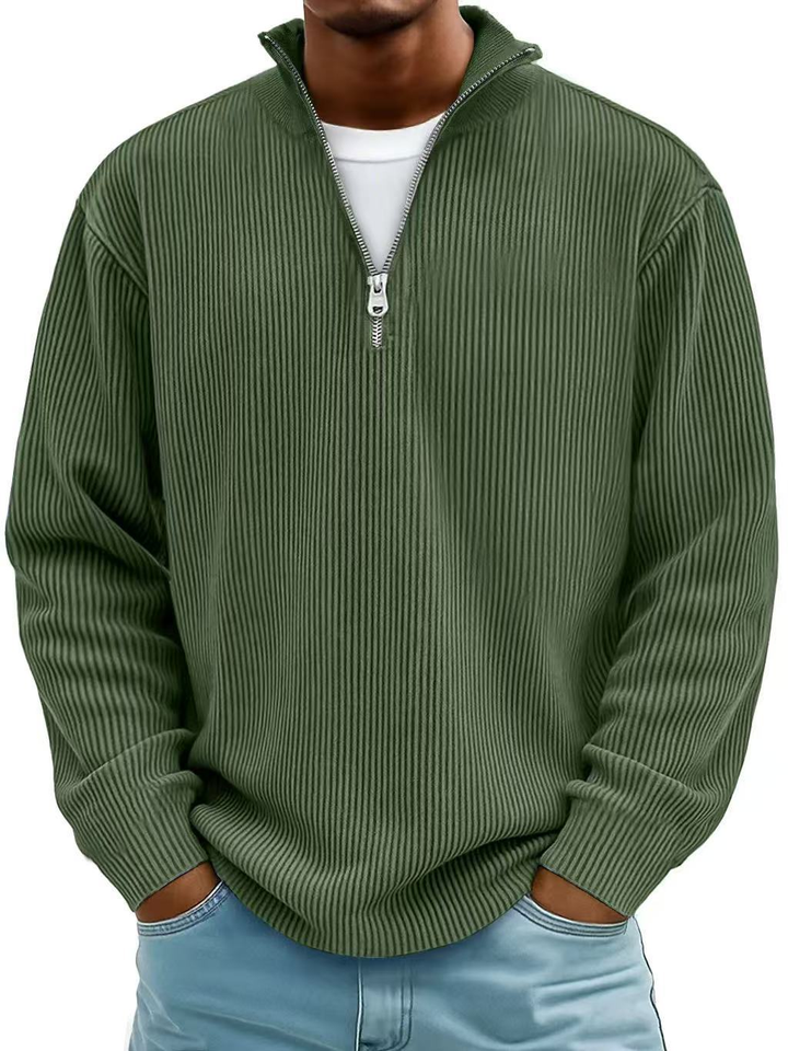 Ephraim | Maglione a righe con maniche lunghe e zip frontale