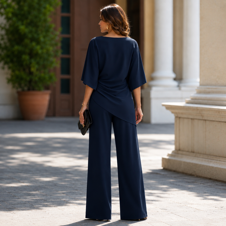 LAURA – Completo Elegante Drappeggiato