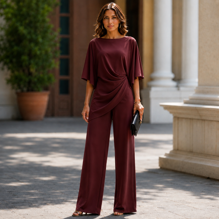 LAURA – Completo Elegante Drappeggiato