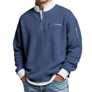 Joenard | Maglione a coste con mezza zip