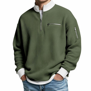 Joenard | Maglione a coste con mezza zip