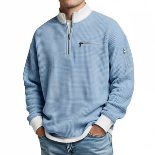 Joenard | Maglione a coste con mezza zip