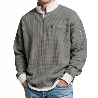 Joenard | Maglione a coste con mezza zip