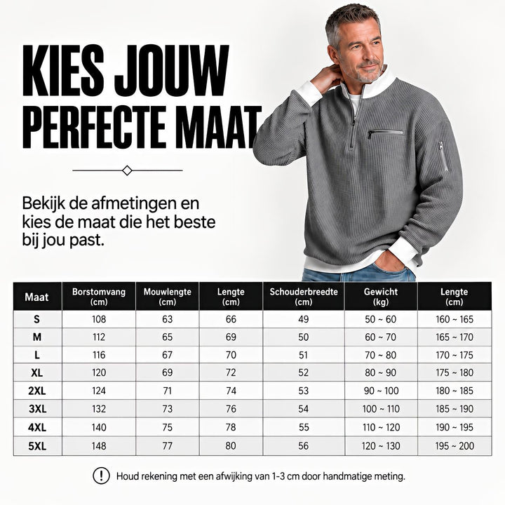 Joenard | Maglione a coste con mezza zip